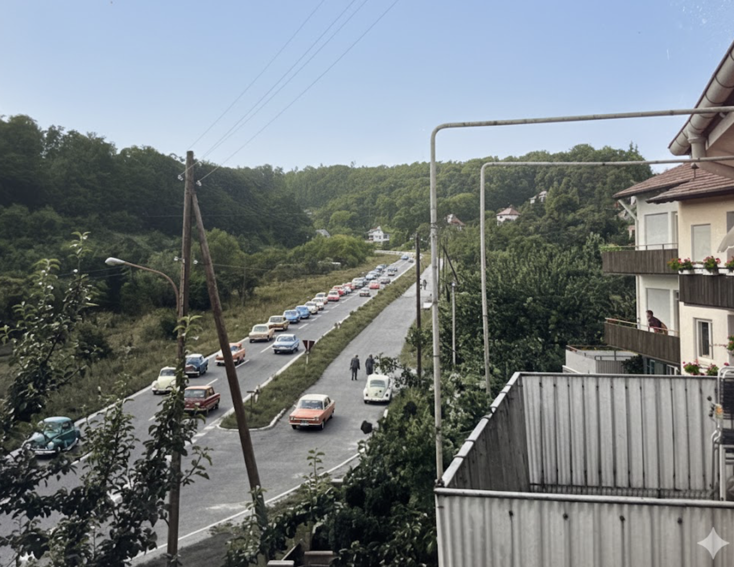 Dietlingerstraße nach den Tornados 1968 - Zerstörungen durch den Tornado